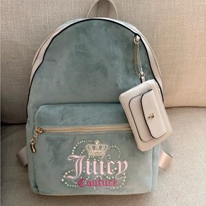 Juicy Couture Mint Backpack with Cream Details